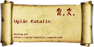 Uglár Katalin névjegykártya
